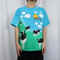 画像3: 2000's BEN&JERRY'S 食品メーカー 大判プリントTシャツ M (3)