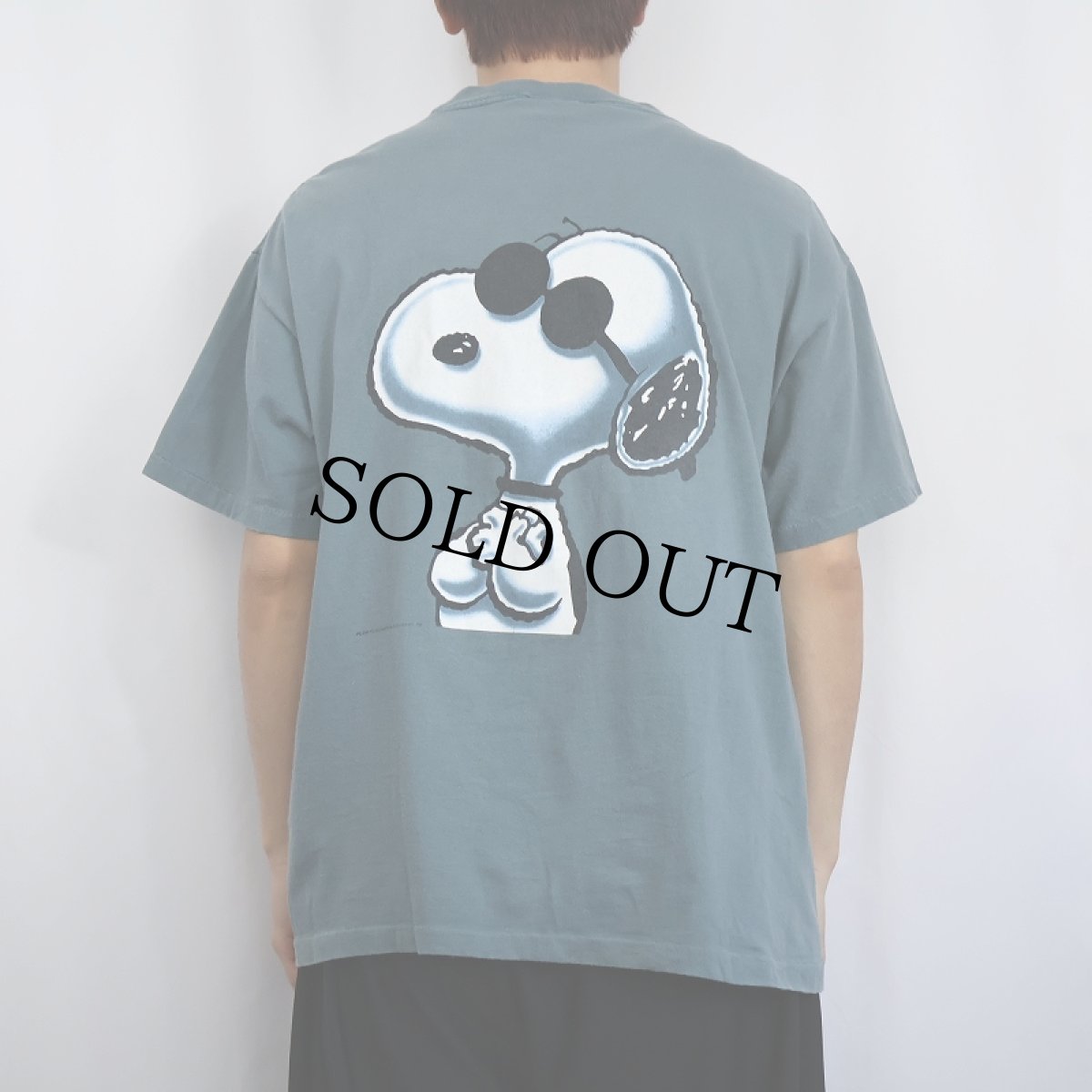 画像4: 90's SNOOPY USA製 "JOE COOL" パロディプリントTシャツ L (4)
