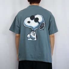 画像4: 90's SNOOPY USA製 "JOE COOL" パロディプリントTシャツ L (4)
