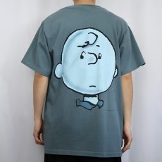 画像4: 90's CHARLIE BROWN USA製 パロディプリントTシャツ L (4)