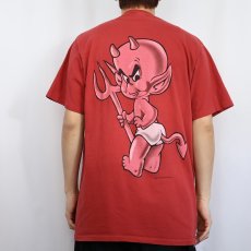 画像4: 90's Hot Stuff the Little Devil USA製 "HOT STUFF" パロディプリントTシャツ L (4)