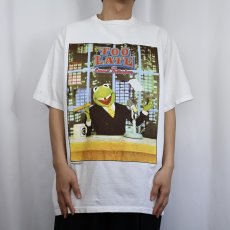 画像3: 90's Kermit USA製 "TOO LATE with Kermit Letterfrog" テレビ番組パロディプリントTシャツ XL (3)
