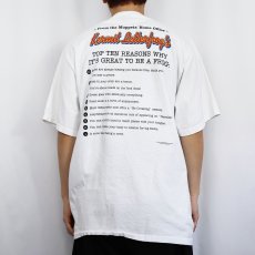 画像4: 90's Kermit USA製 "TOO LATE with Kermit Letterfrog" テレビ番組パロディプリントTシャツ XL (4)