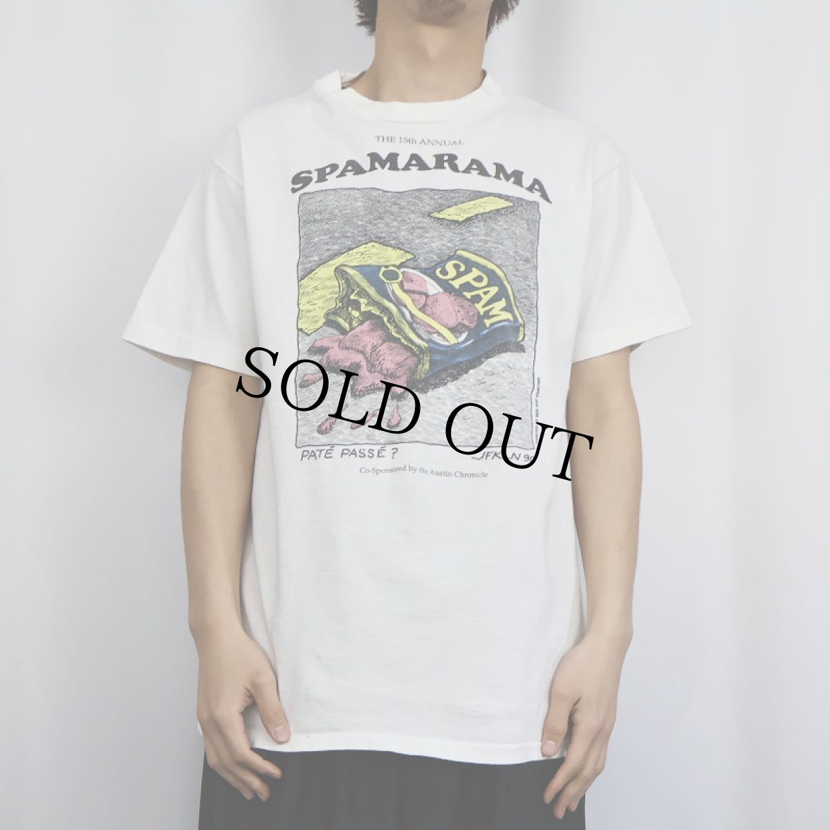 画像2: 90's SPAM USA製 "SPAMARAMA" プリントTシャツ L (2)