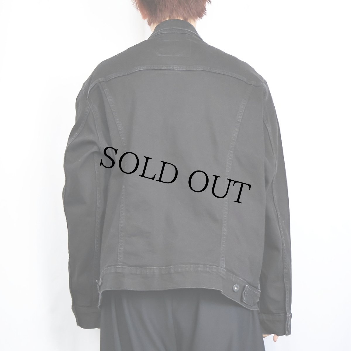 画像3: Levi's ブラックデニムジャケット XL (3)