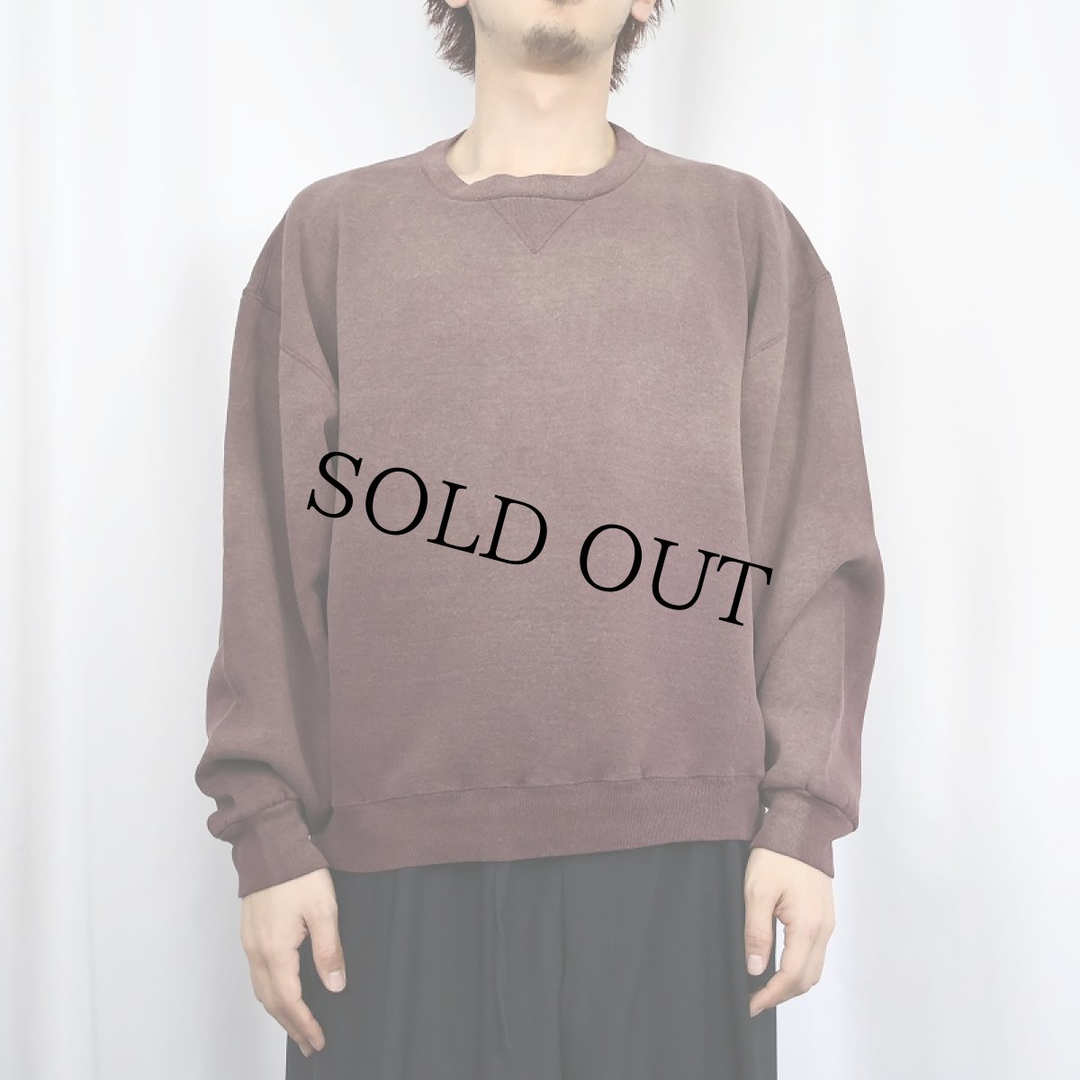 画像2: RUSSELL ATHLETIC 前V フェードスウェット L (2)