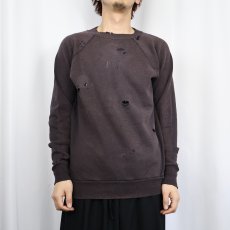 画像2: 80's Pannill USA製 フェードラグランスウェット L (2)