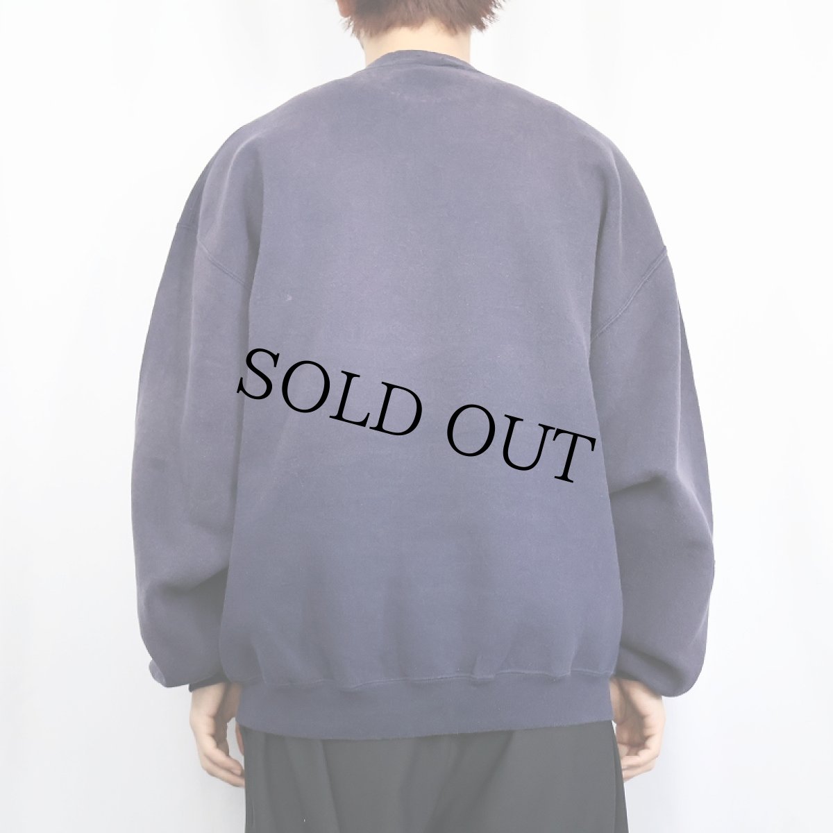 画像3: RUSSELL ATHLETIC 前V フェードスウェット NAVY XL (3)