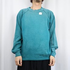 画像2: 80's Hanes USA製 フェードラグランスウェット XL (2)