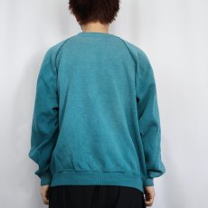 画像3: 80's Hanes USA製 フェードラグランスウェット XL (3)