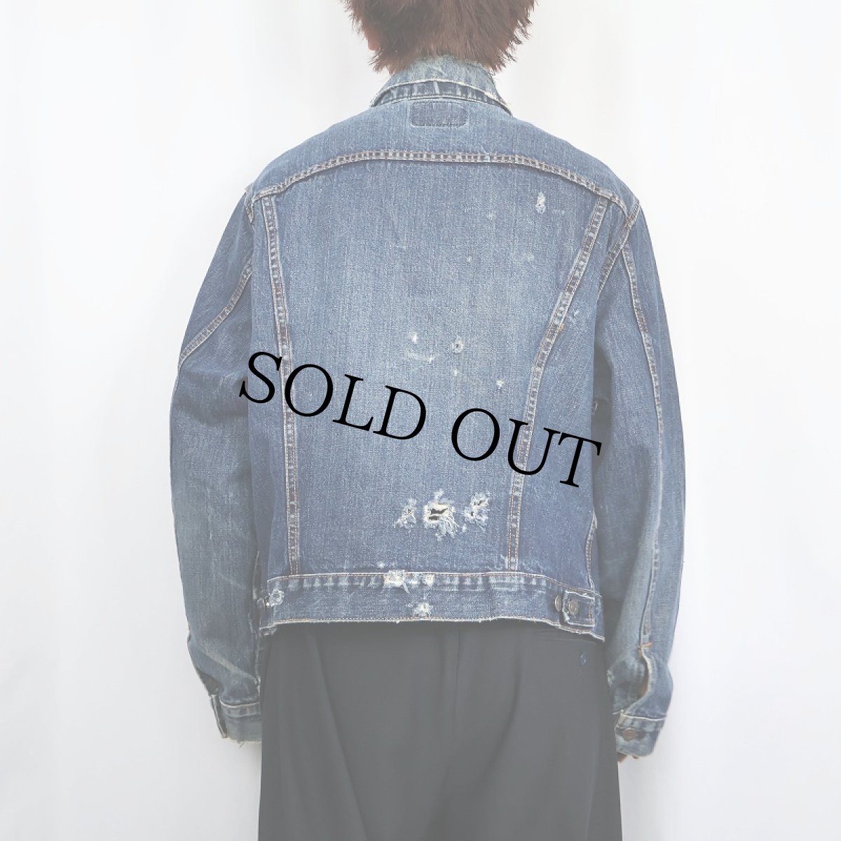 画像3: 60〜70's LEVI'S 70505 BIGE デニムジャケット SIZE48 (3)