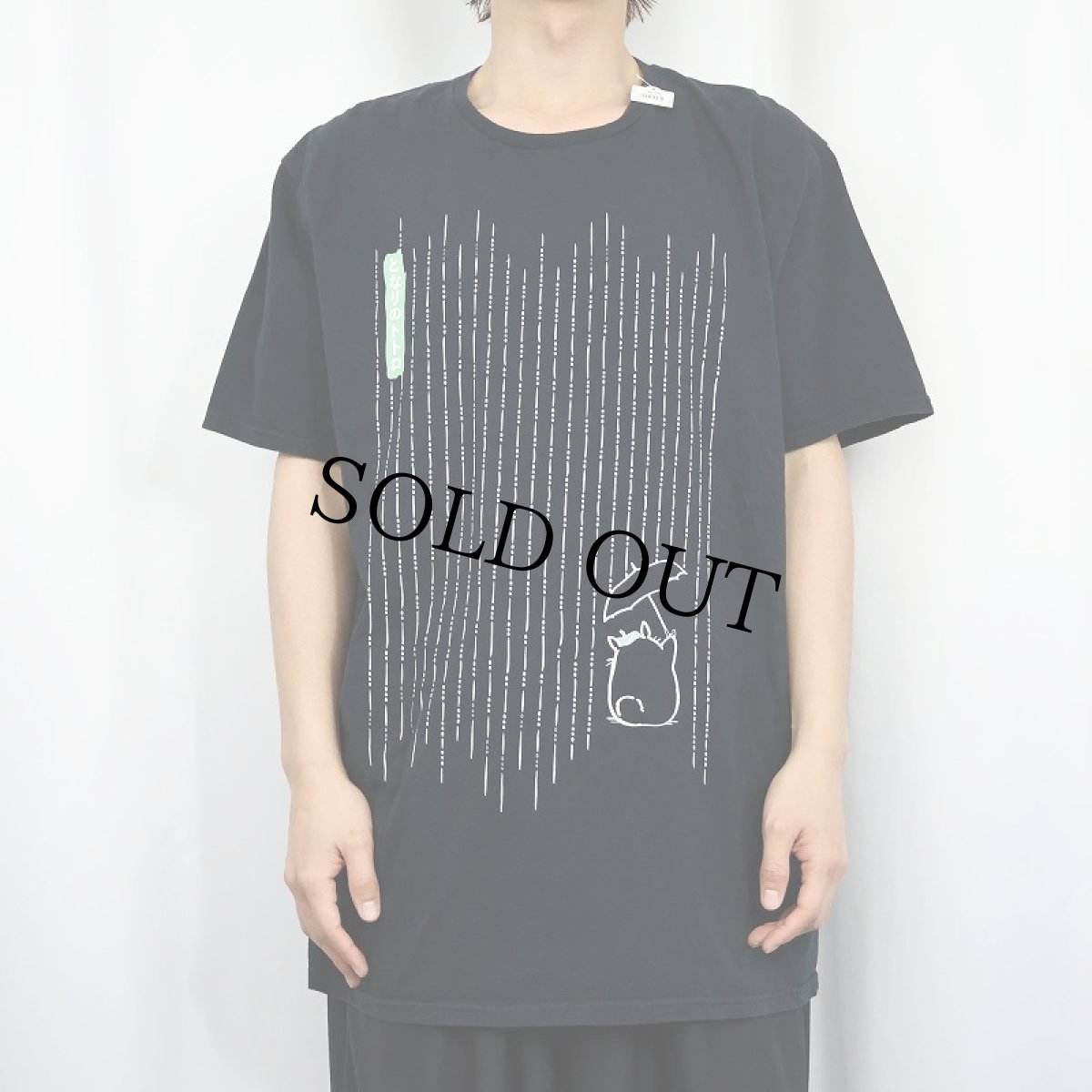 画像2: となりのトトロ 映画キャラクターTシャツ BLACK 2X (2)