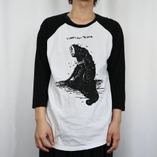 画像2: "I CAN'T FILL THE VOID" キャラクタープリントラグランTシャツ XL (2)