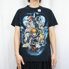 画像2: KINGDOM HEARTS ゲームキャラクターTシャツ BLACK M (2)