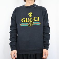画像2: ブート GUCCI ロゴプリントスウェット BLACK L (2)