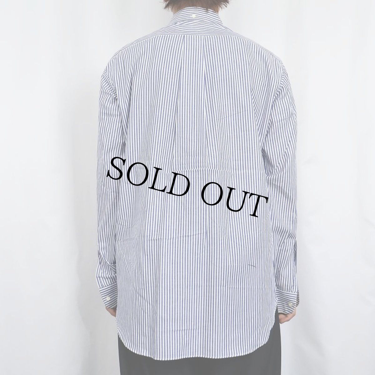 画像3: J.PRESS ストライプ柄 コットンボタンダウンシャツ SIZE15-1/2 (3)