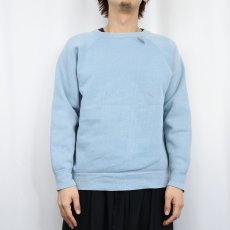 画像2: 60's 脇下三角ガゼット 無地 ラグランスウェット (2)
