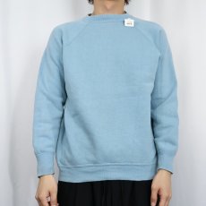 画像2: 60's 脇下三角ガゼット 無地 ラグランスウェット (2)