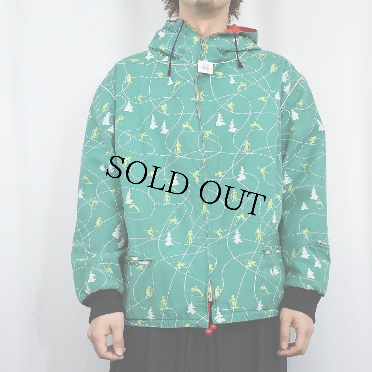 画像3: 60's〜 EURO スキー柄 リバーシブルコットンスキージャケット (3)