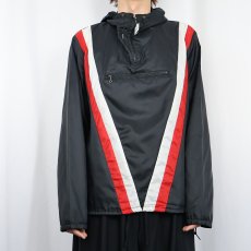 画像2: 50's CAMPUS 切り替えデザイン ナイロンアノラックパーカー BLACK SIZE36 (2)