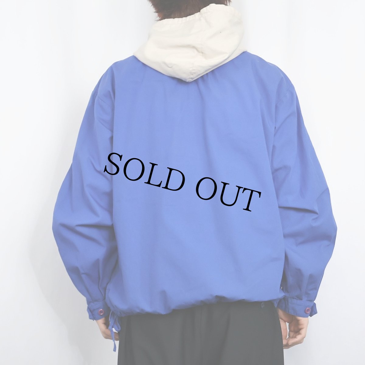 画像3: 90's J.CREW 切り替えデザイン コットンアノラックパーカー M (3)