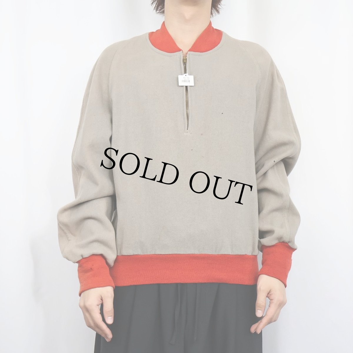 画像3: 60's "503 AIRBONE" ハーフジップウールジャケット M (3)