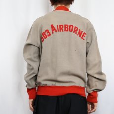 画像4: 60's "503 AIRBONE" ハーフジップウールジャケット M (4)
