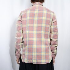 画像3: Ralph Lauren RRL マチ付き チェック柄 ヘビーネルシャツ S (3)