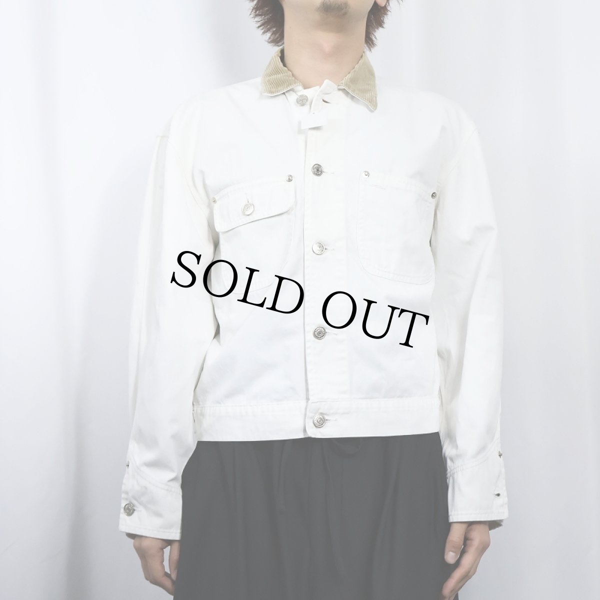 画像2: POLO Ralph Lauren コーデュロイ切り替え コットンワークジャケット (2)