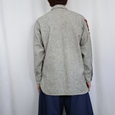 画像3: 40's W.H BRINE CO. "Fraternity" ウールプルオーバーシャツ (3)