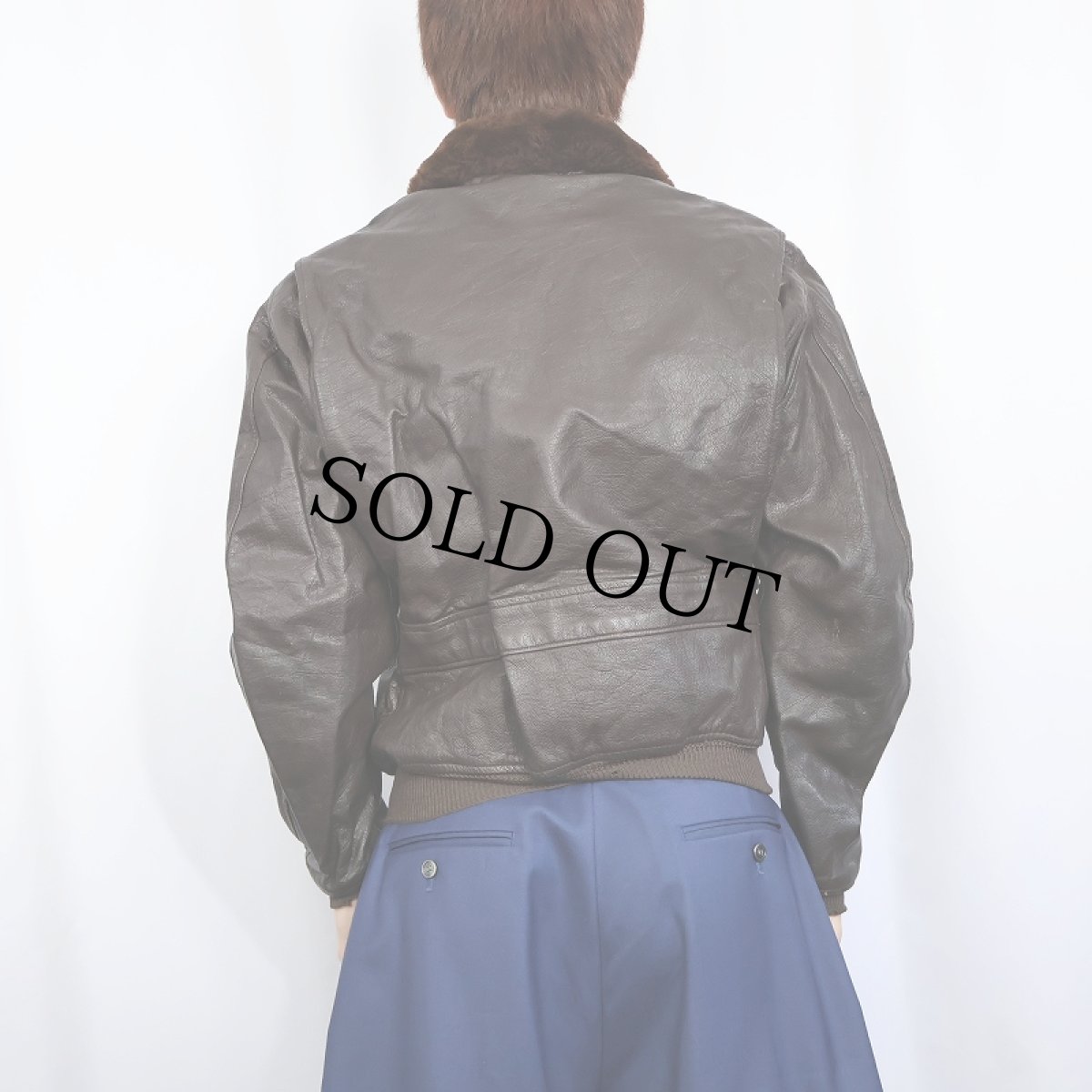 画像3: 50's U.S.NAVY G-1 レザーフライトジャケット SIZE40 (3)