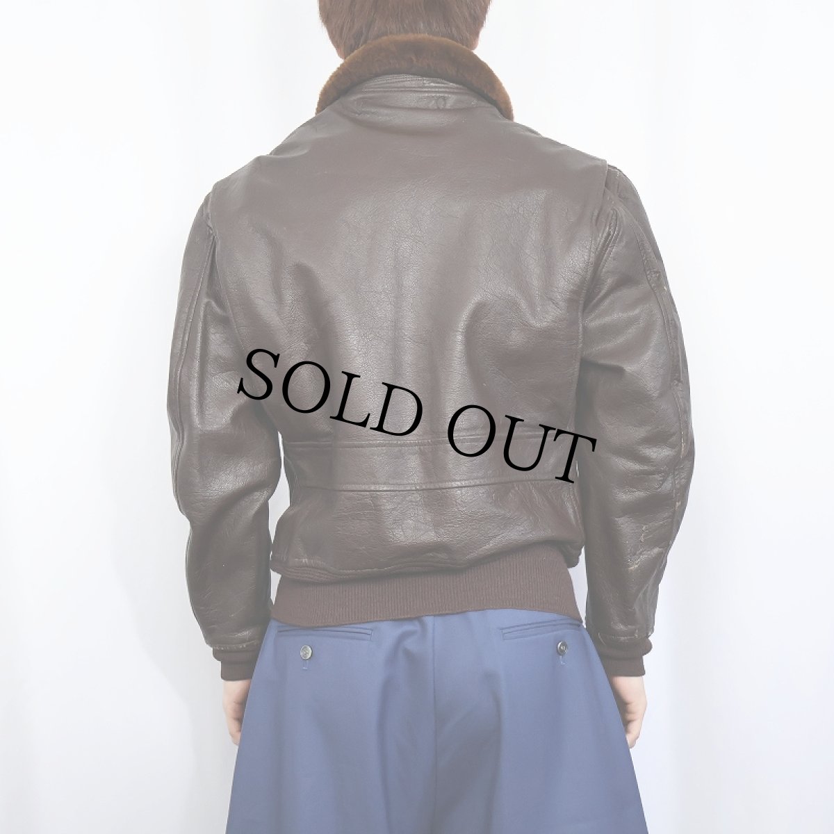 画像3: 50's U.S.NAVY G-1 レザーフライトジャケット SIZE38 (3)