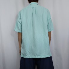 画像3: POLO Ralph Lauren "CALDWELL" シルク×リネン オープンカラーシャツ M (3)