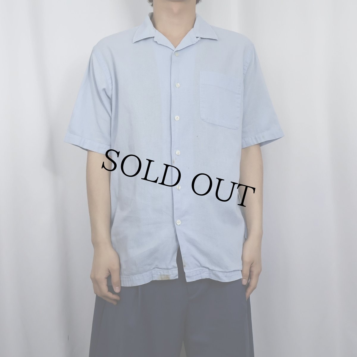 画像2: POLO Ralph Lauren "CALDWELL" コットンオープンカラーシャツ M (2)