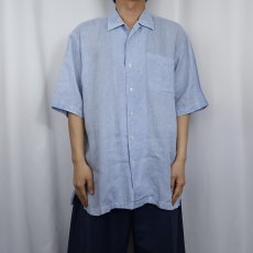 画像2: POLO Ralph Lauren "CLAYTON" リネンオープンカラーシャツ M (2)