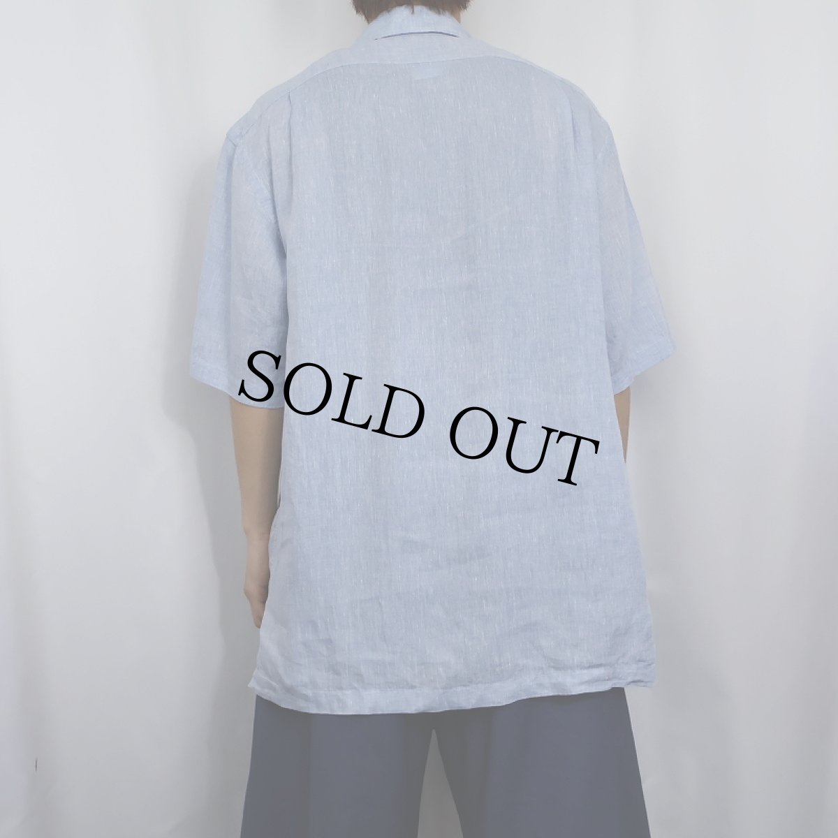 画像3: POLO Ralph Lauren "CLAYTON" リネンオープンカラーシャツ M (3)