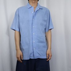 画像2: POLO Ralph Lauren リネン×コットン オープンカラーシャツ S (2)