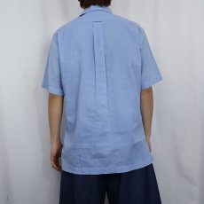 画像3: POLO Ralph Lauren リネン×コットン オープンカラーシャツ S (3)