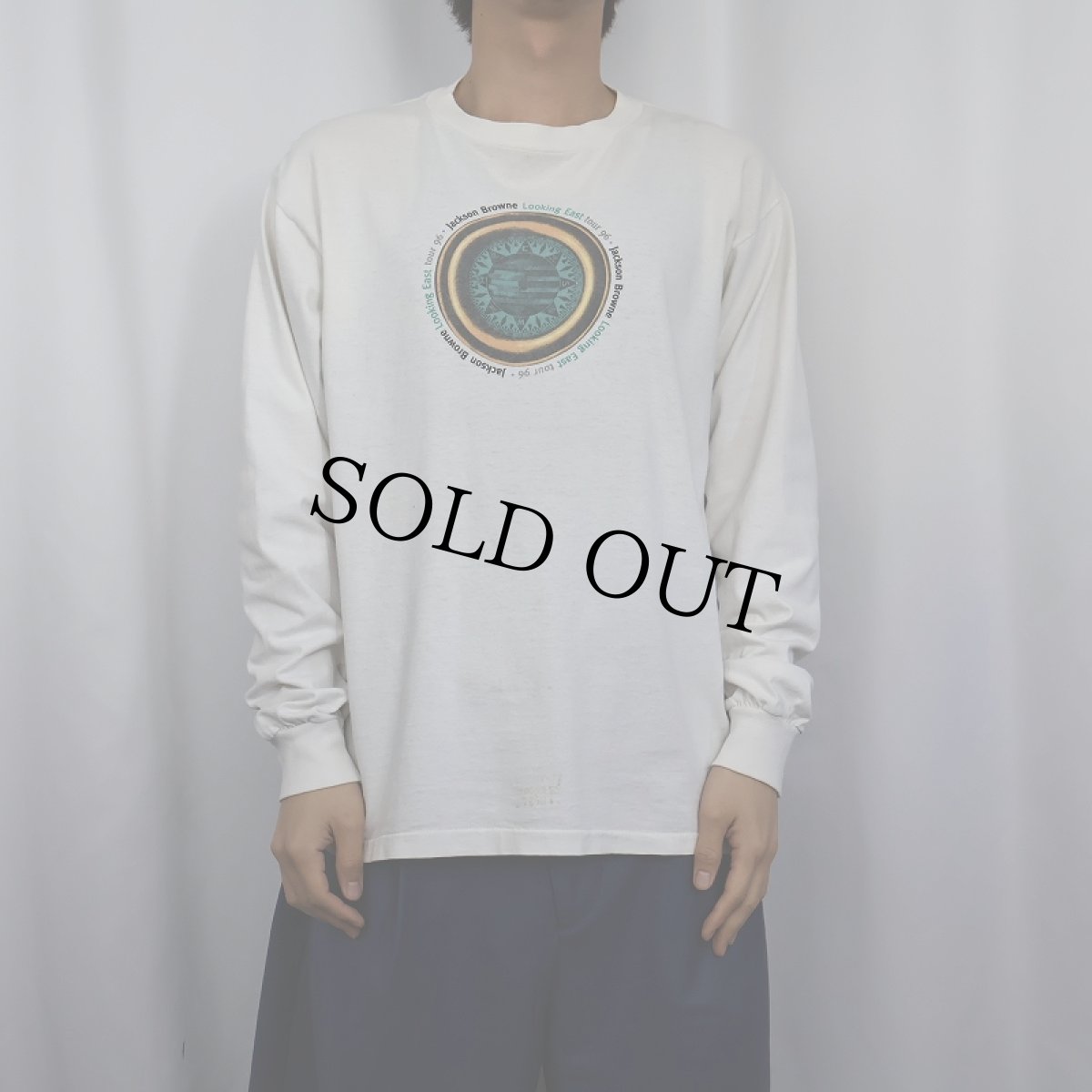 画像3: 90's Jackson Browne USA製 "Looking East winer tour 96" ミュージシャンツアーロンT L (3)