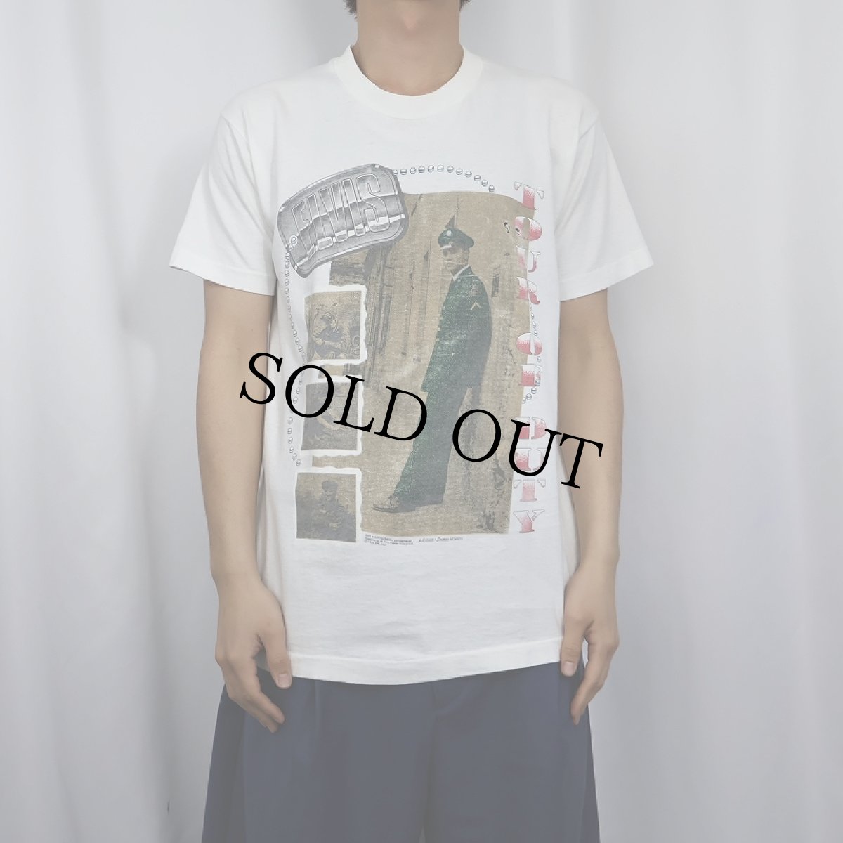 画像2: 90's Elvis Presley USA製 ミュージシャンプリントTシャツ M (2)