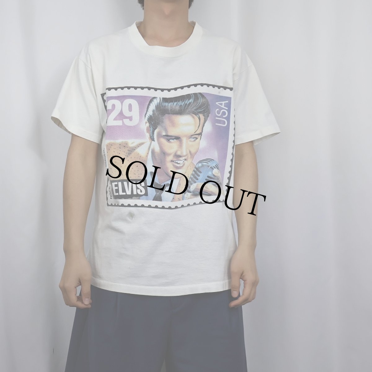 画像2: 90's Elvis Presley USA製 ミュージシャンプリントTシャツ L (2)