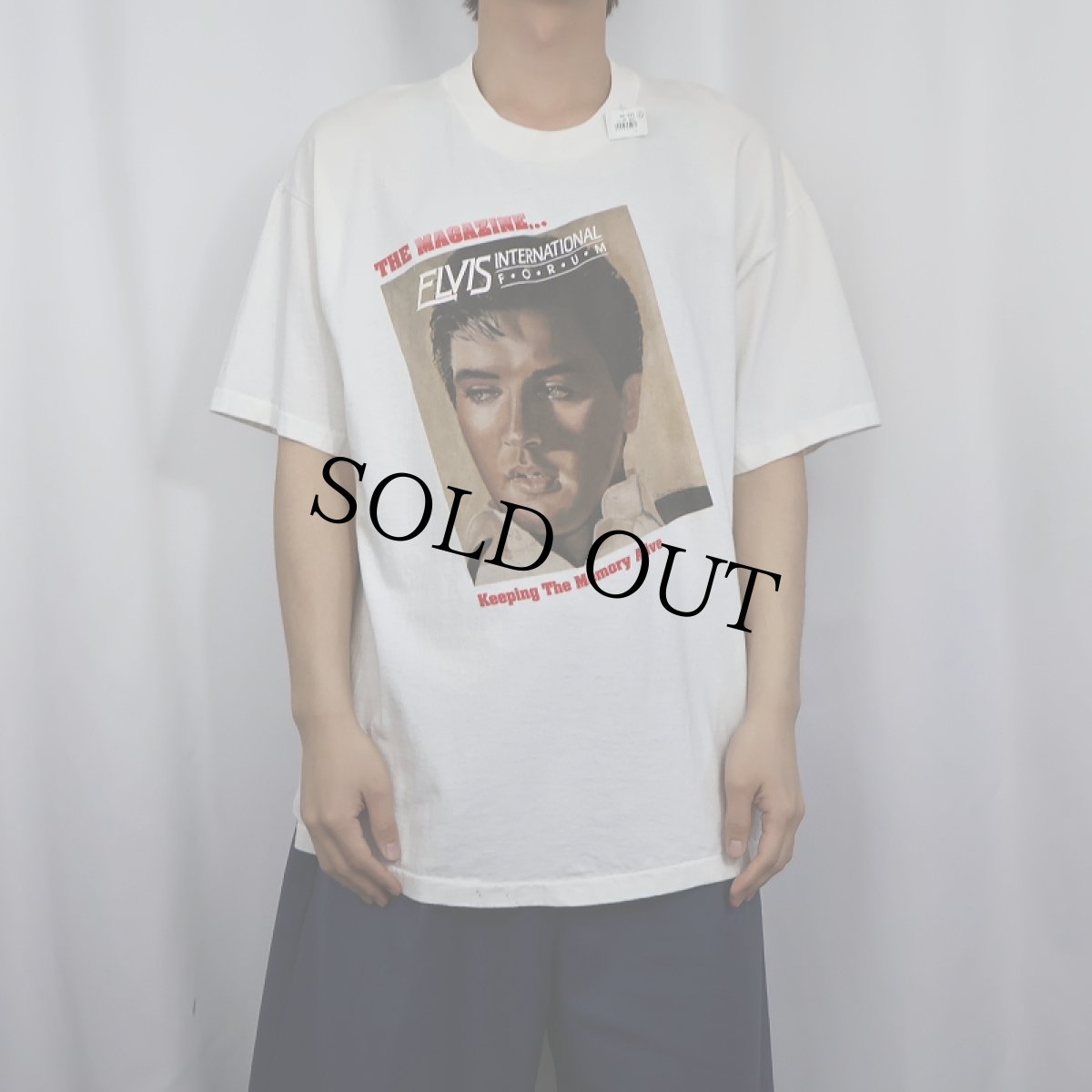 画像2: 90's Elvis Presley USA製 ミュージシャンプリントTシャツ XL (2)