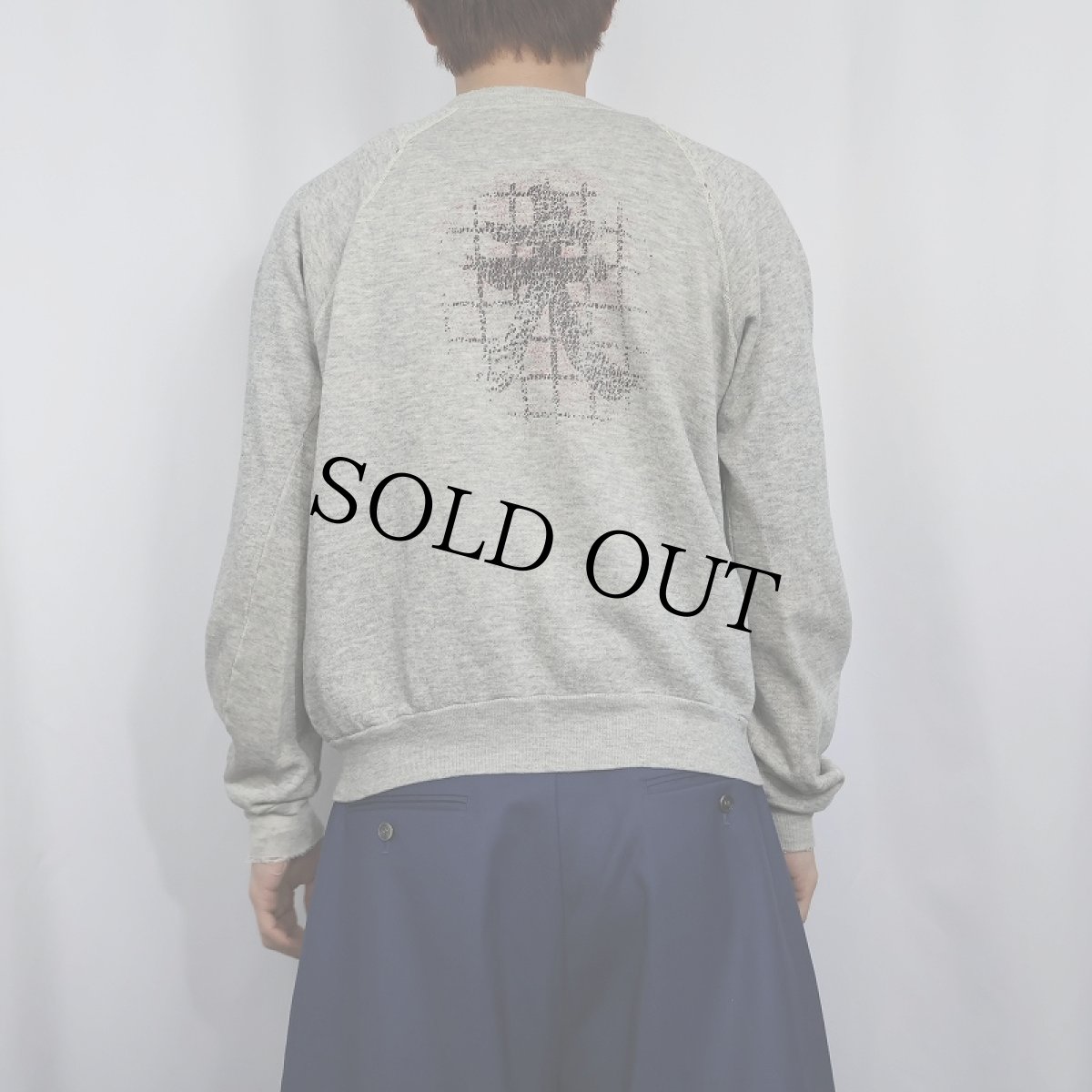 画像4: 70〜80's USA製 "神風" プリントラグランスウェット XL (4)