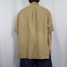 画像3: POLO Ralph Lauren "CALDWELL" リネン×シルク オープンカラーシャツ XL (3)