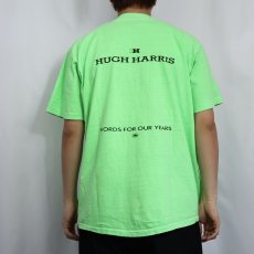 画像4: 90's Hugh Harris USA製 "Words For Our Years" 後染め ギタリストアルバムプリントTシャツ XL (4)