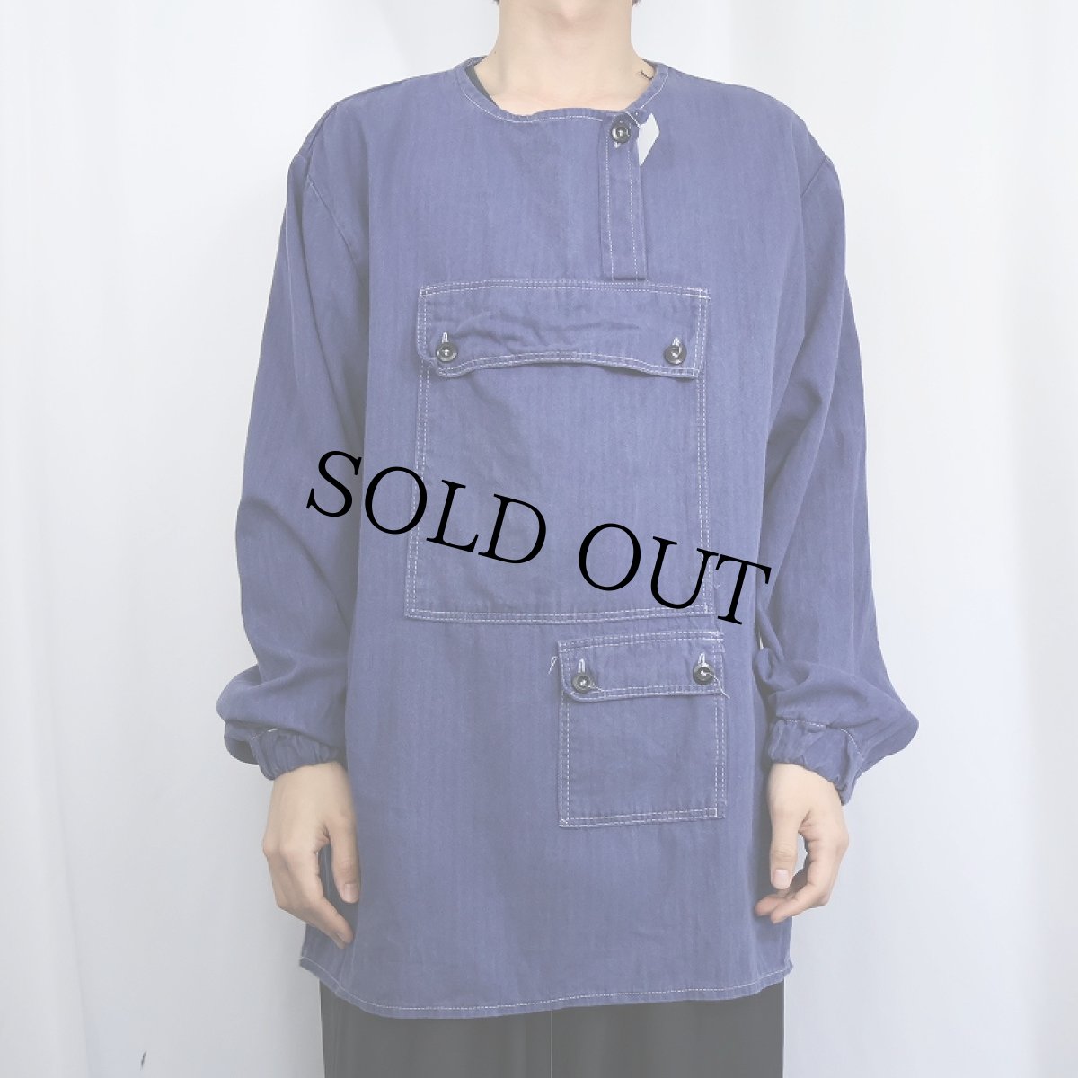 画像2: VINTAGE EURO HBT プルオーバー ワークジャケット (2)