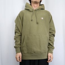 画像2: 2000's Champion REVERSE WEAVE 目付きスウェットフーディ L (2)