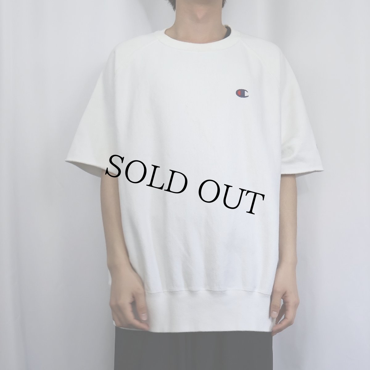 画像2: 2000's Champion REVERSE WEAVE 半袖ラグランスウェット XL (2)