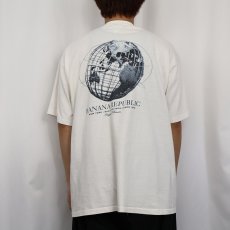 画像4: 90's BANANA REPUBLIC USA製 プリント ポケットTシャツ L (4)