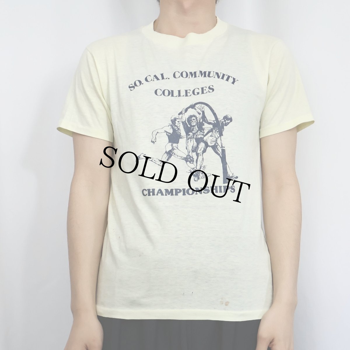 画像3: 80's USA製 "SO. CAL. COMMUNITY COLLEGES CHAMPIONSHIPS" プリントTシャツ M (3)